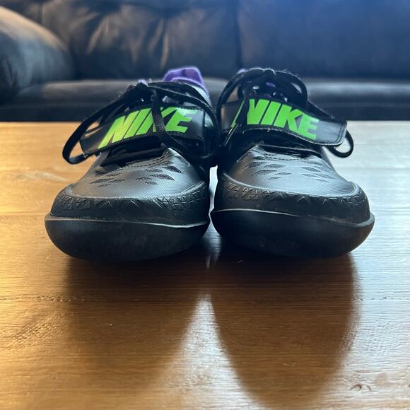 Nike Zoom Rotational 5 Men’s 8.5 Track & Field Shoes Black Volt Green 685134-035 - Picture 6 of 8